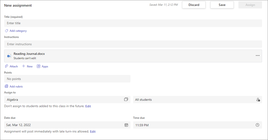 Създаване на възложена задача.