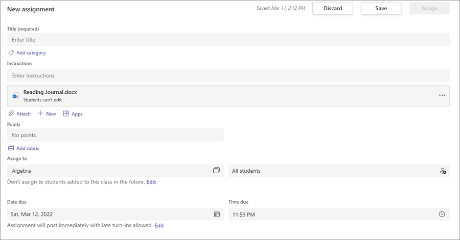 Създаване на възложена задача.