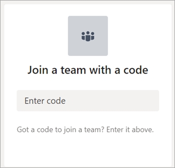 Въведете код, за да се присъедините към екип на клас