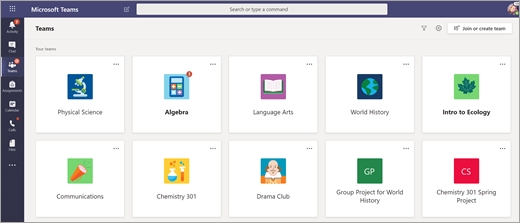 Преглед на екипите на класа на ученика