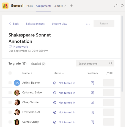 Оценка, редактиране или преглед на задача от гледна точка на ученика.