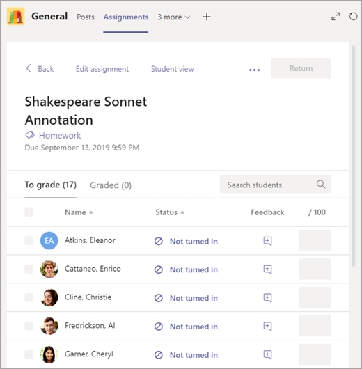 Оценка, редактиране или преглед на задача от гледна точка на ученика.
